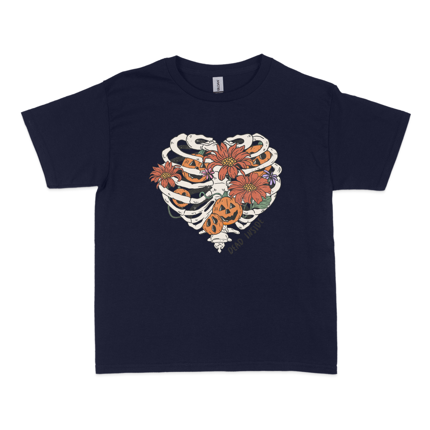 Halloween Flower Ribcage Baby Tee