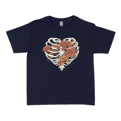 Halloween Flower Ribcage Baby Tee