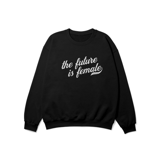 The Future is Female Vintage-Look Feminist Crewneck Sweatshirt