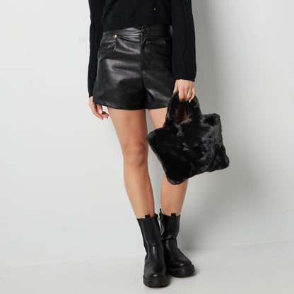 Faux fur city bag small