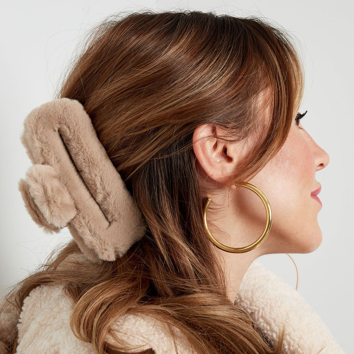 Hair clip fluffy straight