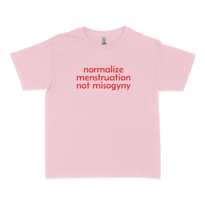 Normalize Menstruation not Misogyny Feminist Baby Tee