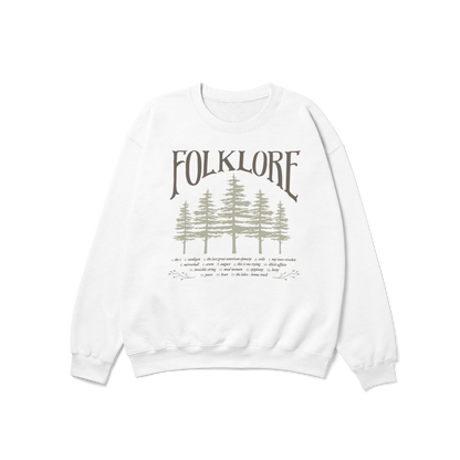 folklore Album Tracklist Crewneck Sweatshirt