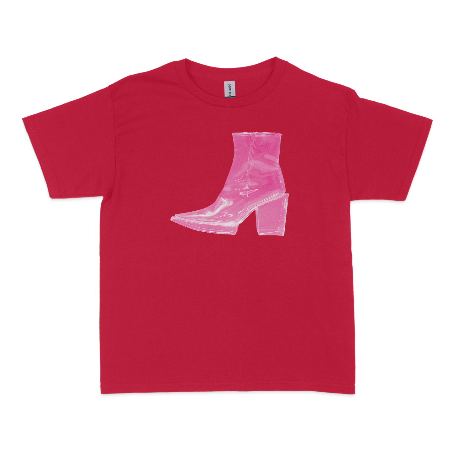 Pink Glossy Boot Baby Tee