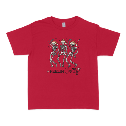 Feeling Jolly Christmas Skeleton Baby Tee