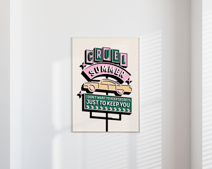 Cruel Summer Taylor Poster