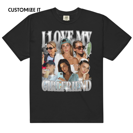CUSTOM I Love My Girlfriend Photo Bootleg T-Shirt