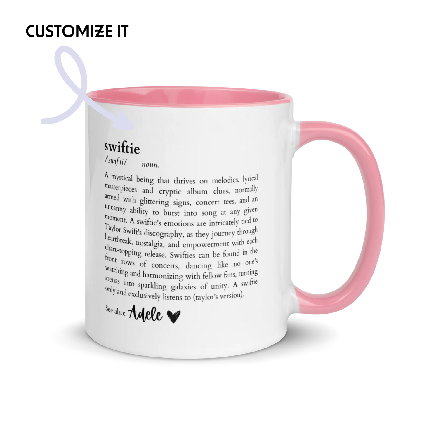 CUSTOM Swiftie Dictionary Color Mug