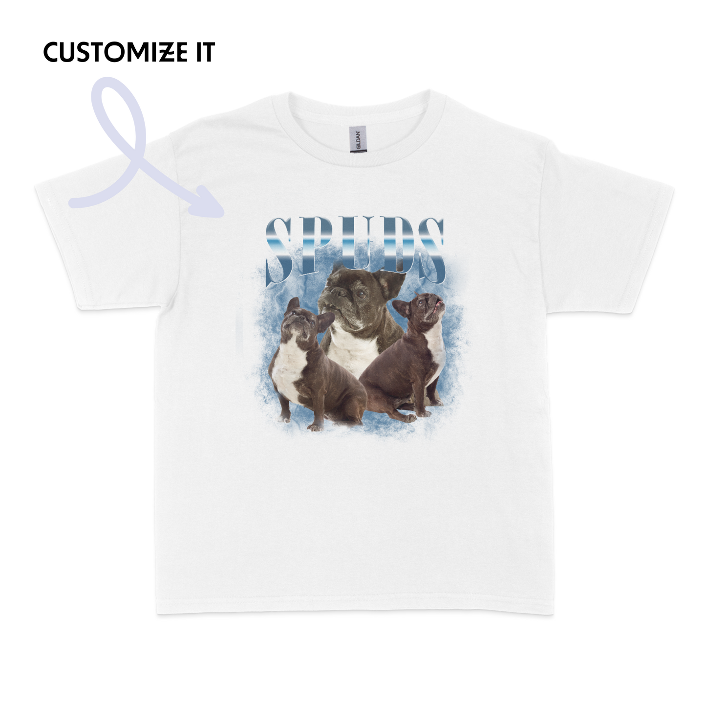 CUSTOM Your Pet 90s Retro Bootleg Baby Tee