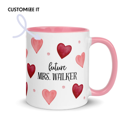 Personalised Future Mrs. Engagement Color Mug