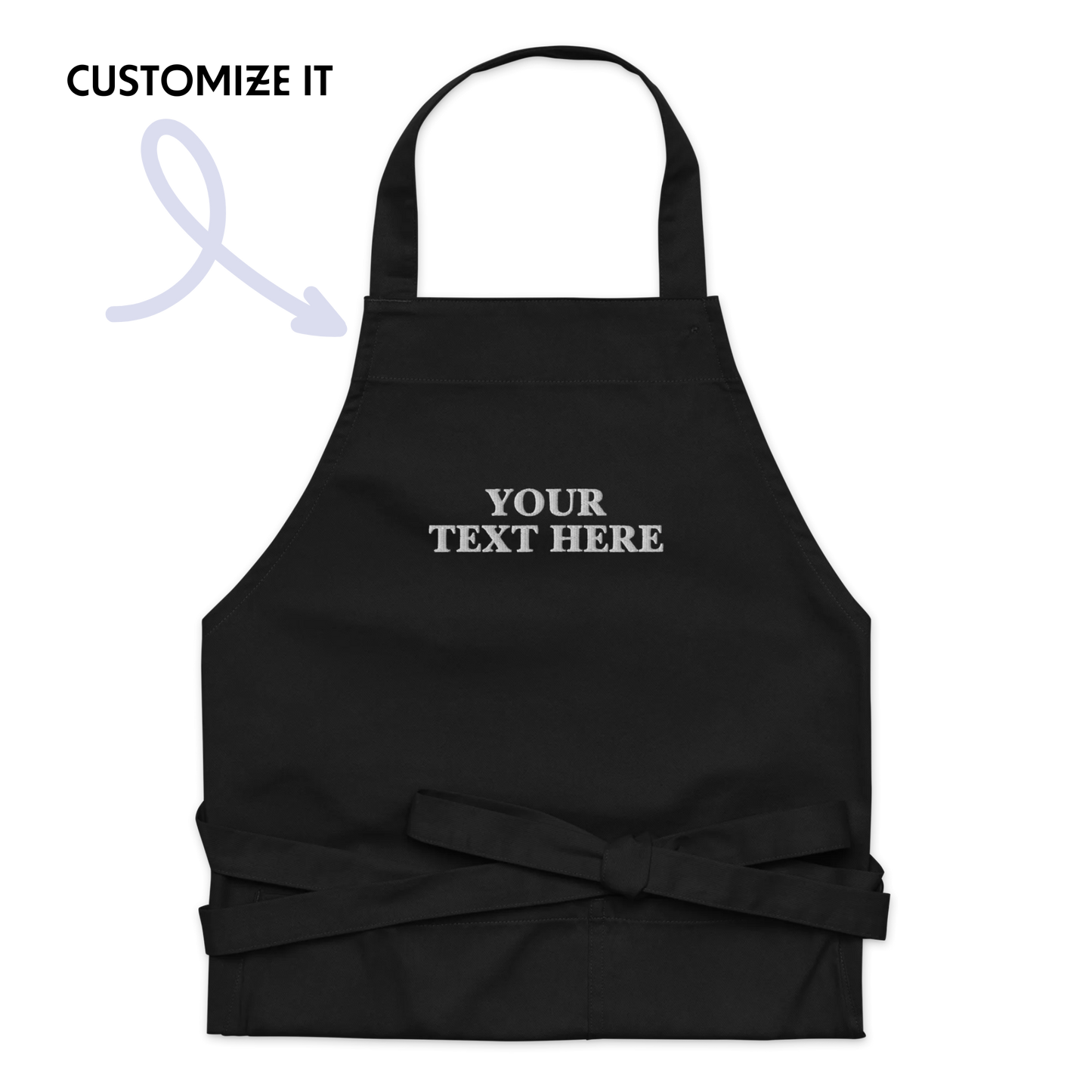 CUSTOM Embroidered Organic Cotton Apron