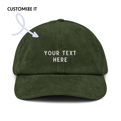 CUSTOM Embroidered Corduroy Cap