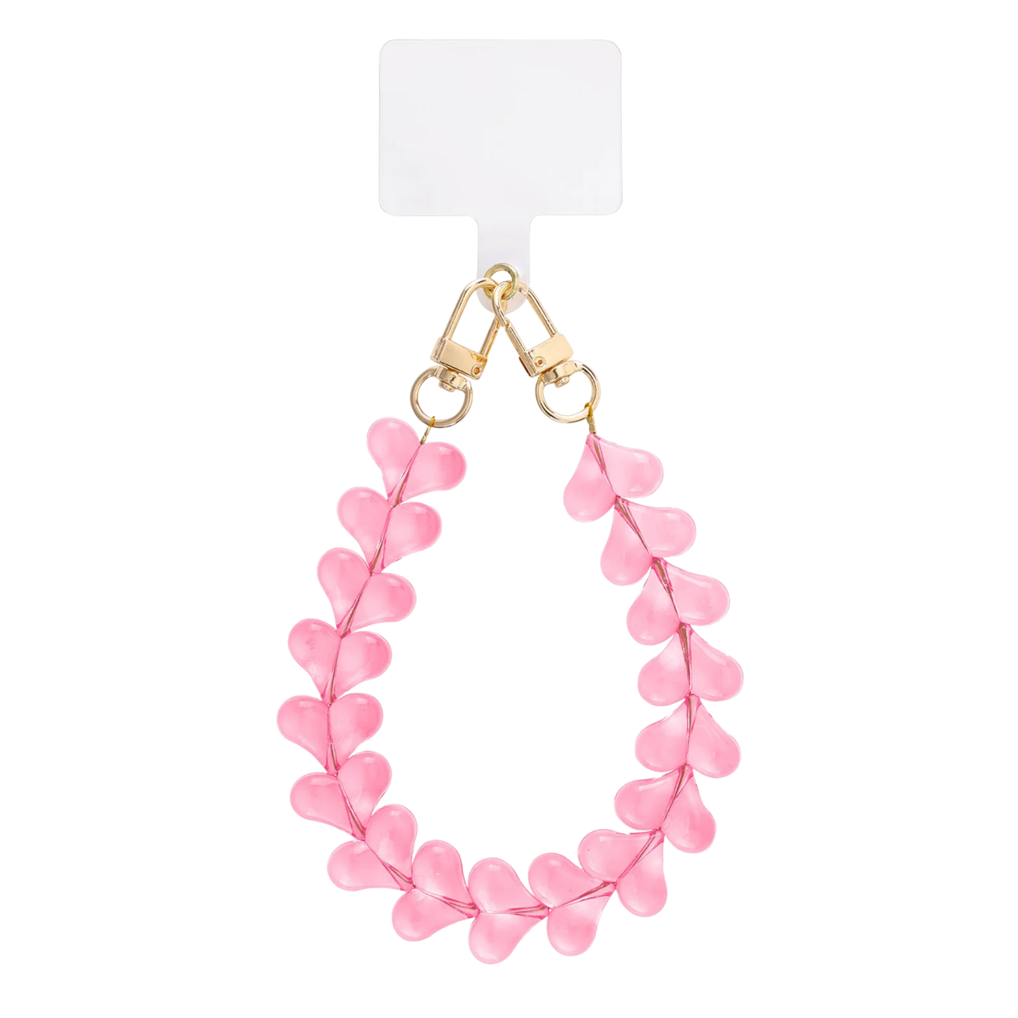 Candy Hearts Beaded Phone Lanyard Charm Wrist Strap