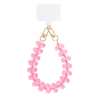 Candy Hearts Beaded Phone Lanyard Charm Wrist Strap