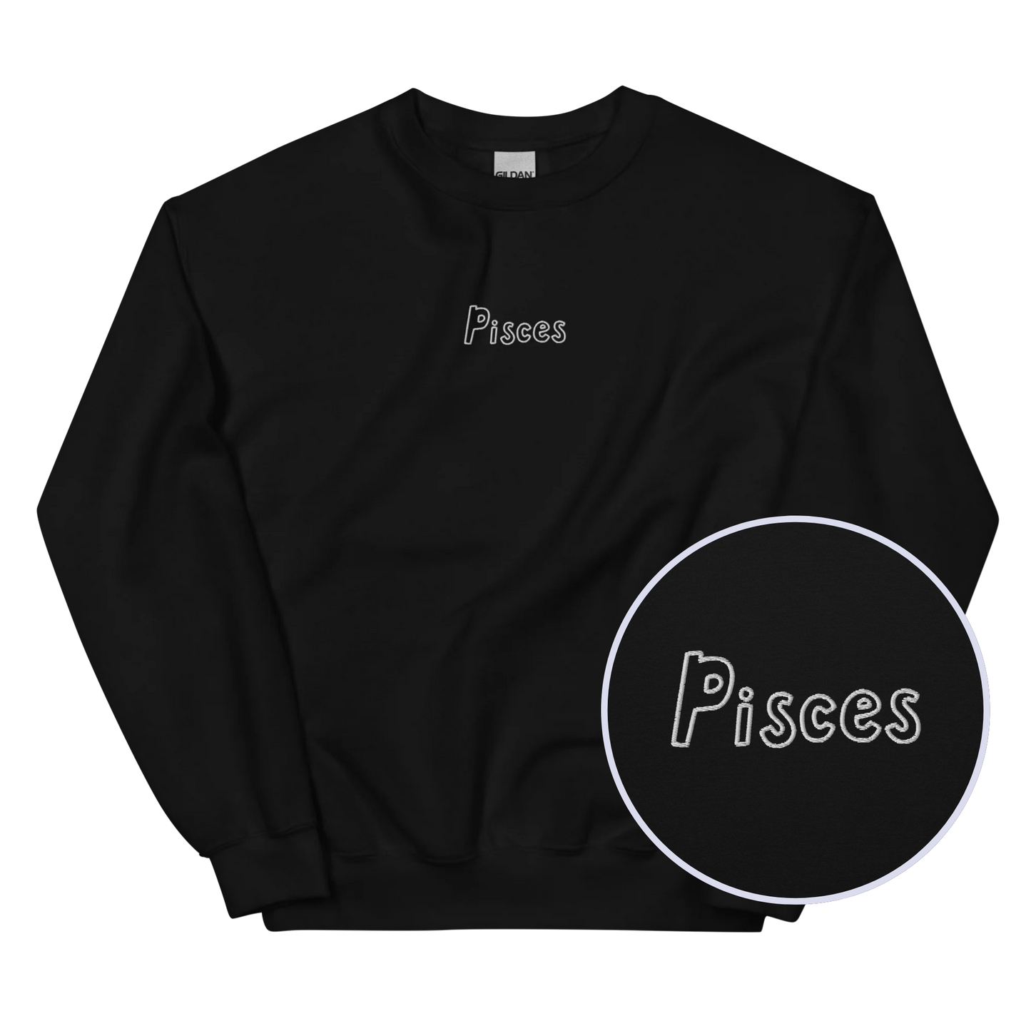 Pisces Zodiac Embroidered Sweatshirt