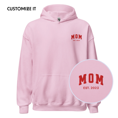 CUSTOM YEAR Mom Embroidered Hoodie