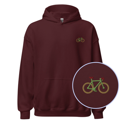 Bicycle Cyclist Embroidered Hoodie