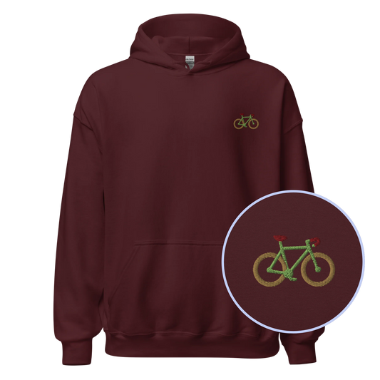 Bicycle Cyclist Embroidered Hoodie