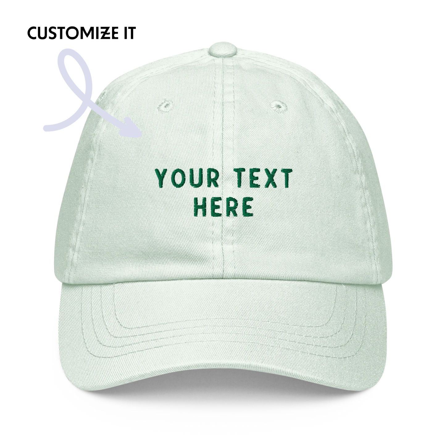 CUSTOM Embroidered Pastel Baseball Cap