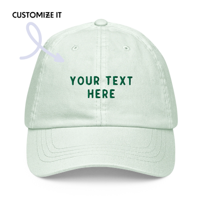 CUSTOM Embroidered Pastel Baseball Cap