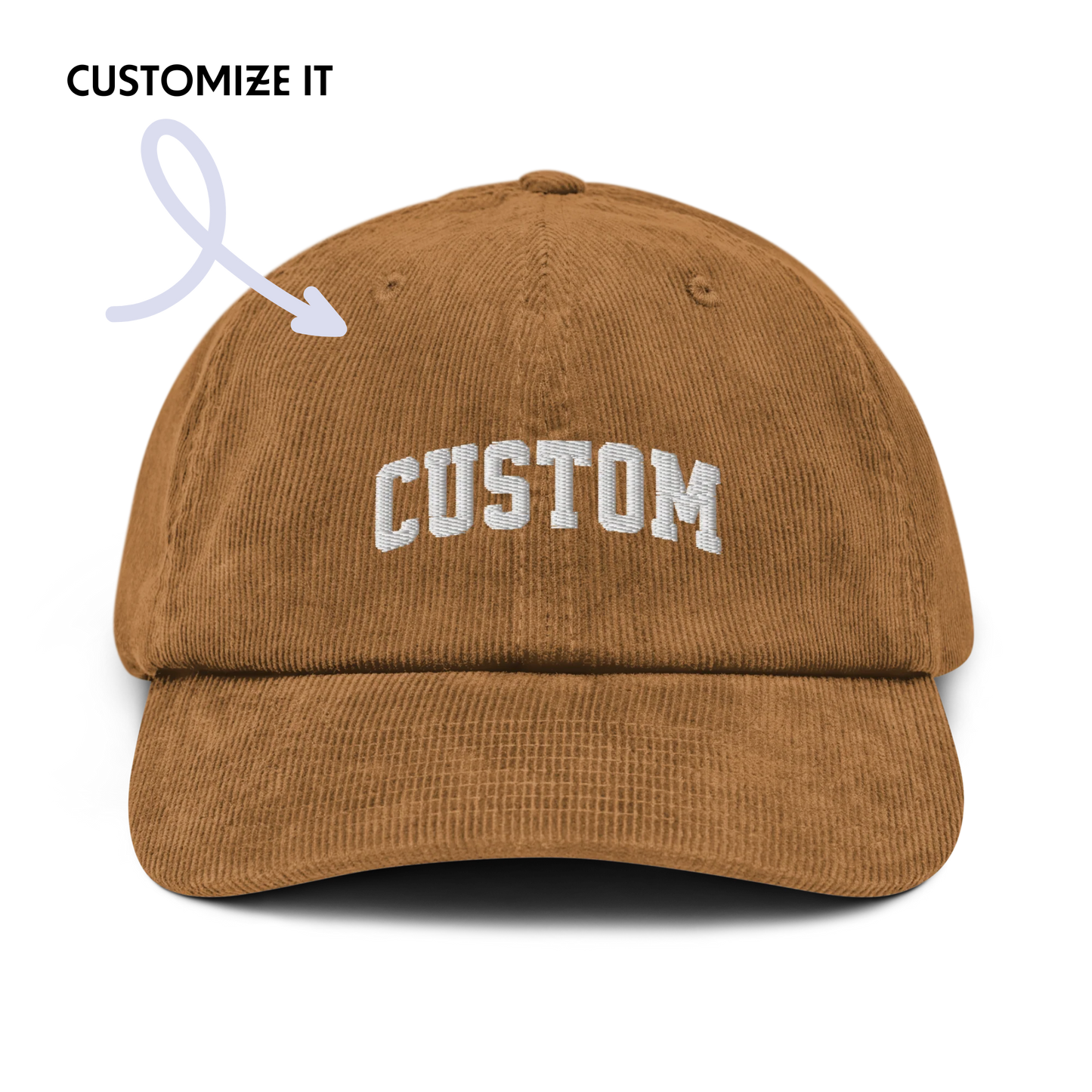 CUSTOM Varsity Embroidered Corduroy Cap