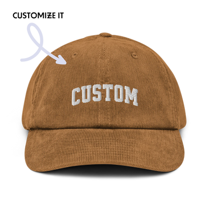 CUSTOM Varsity Embroidered Corduroy Cap