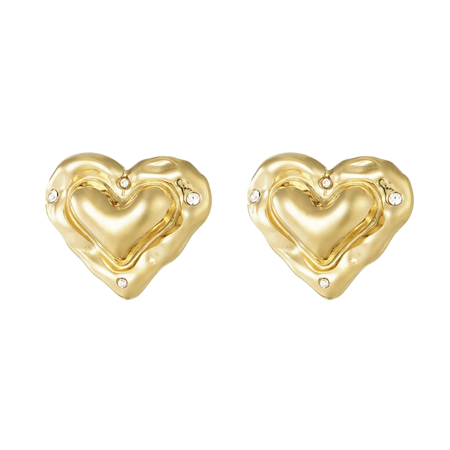 With All My Heart Stud Earrings