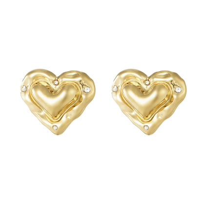 With All My Heart Stud Earrings
