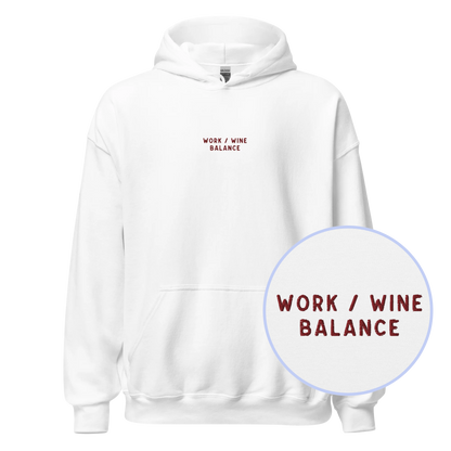 Work / Wine Balance Embroidered Hoodie