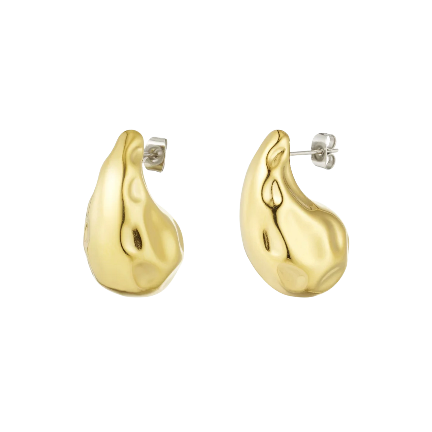 Hammered Drop Earrings