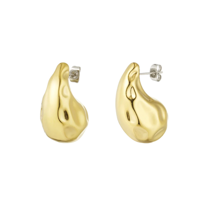 Hammered Drop Earrings