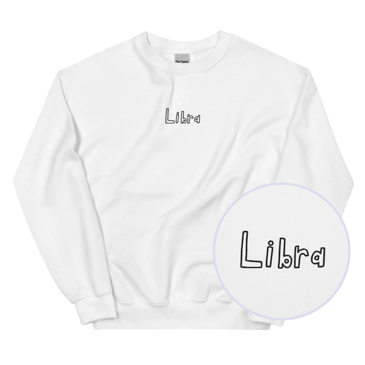 Libra Zodiac Embroidered Sweatshirt