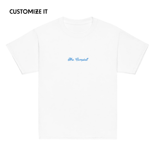 CUSTOM Mrs. Surname Embroidered Bride Baby Tee