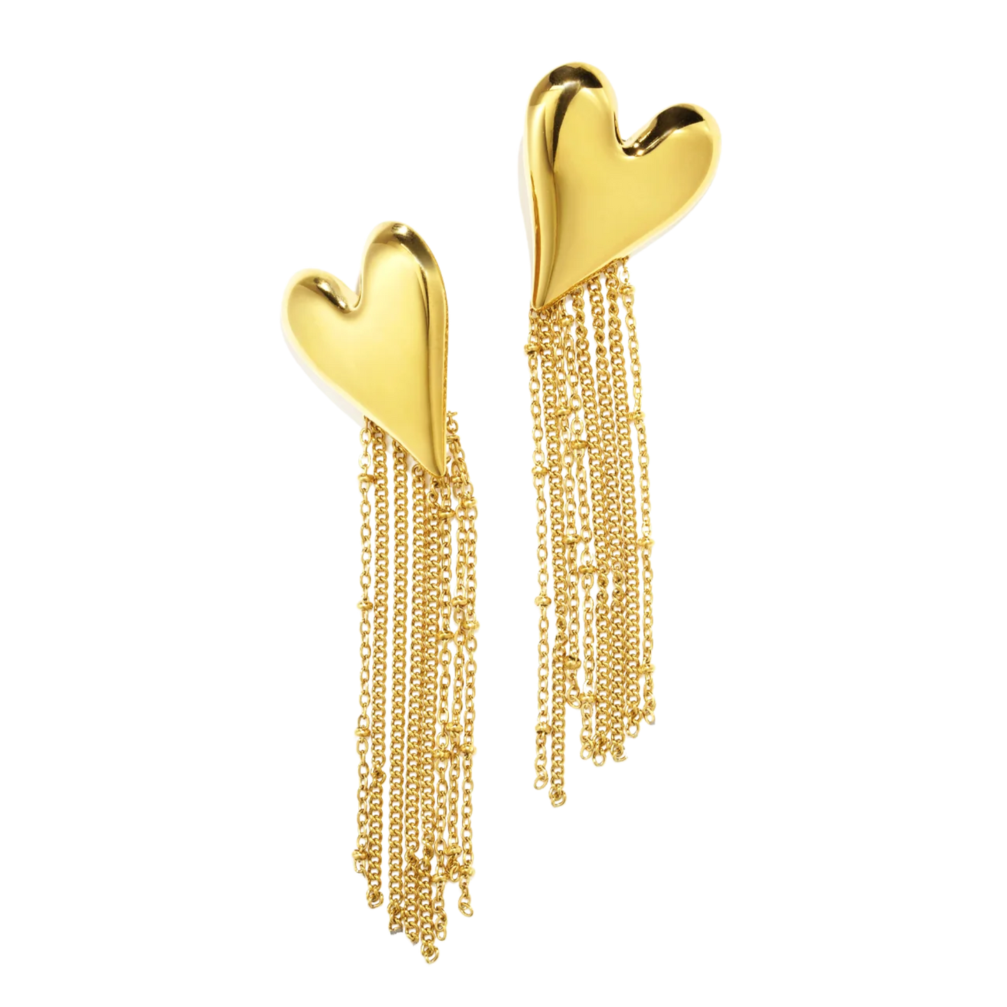 Heart in Chains Statement Earrings