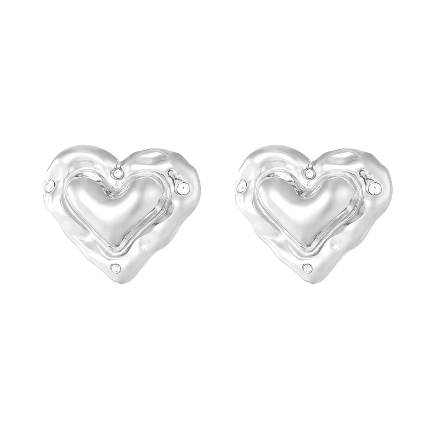 With All My Heart Stud Earrings