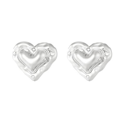 With All My Heart Stud Earrings