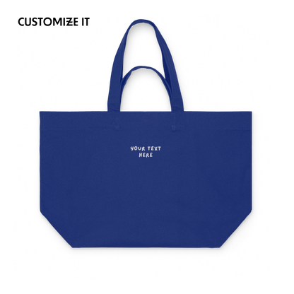 CUSTOM Your Text Playful Embroidered Heavyweight Shopper Bag
