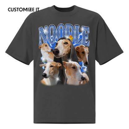 CUSTOM Create Your Own Custom Bling Pet Bootleg Oversized Faded T-Shirt