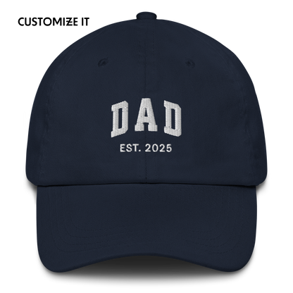 CUSTOM YEAR Dad to Be Embroidered Dad Hat