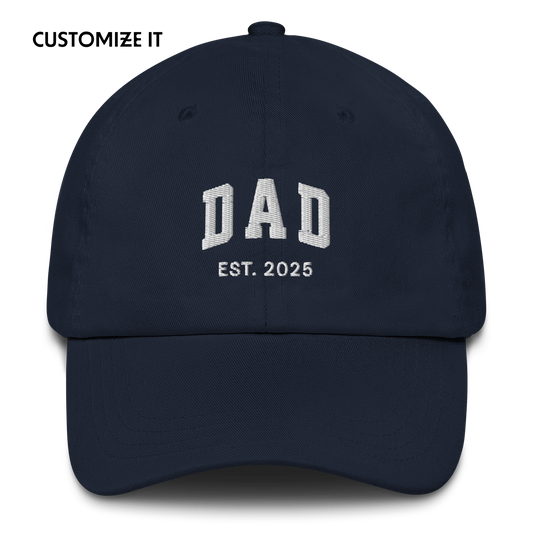 CUSTOM YEAR Dad to Be Embroidered Dad Hat