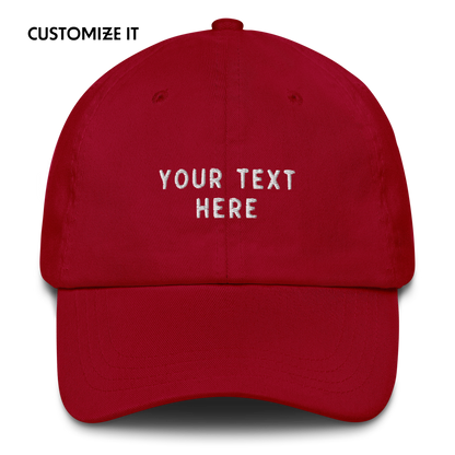 CUSTOM Your Text Embroidered Cap