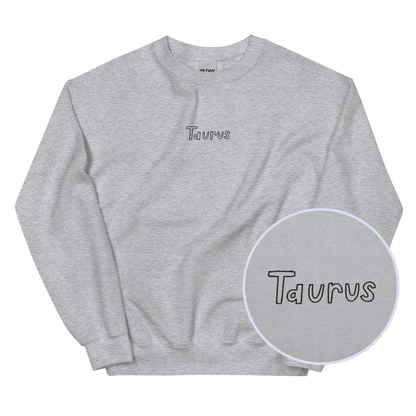 Taurus Zodiac Embroidered Sweatshirt