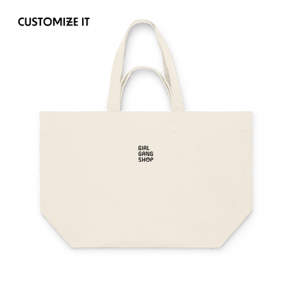 CUSTOM YOUR LOGO Embroidered Heavyweight Shopper Bag