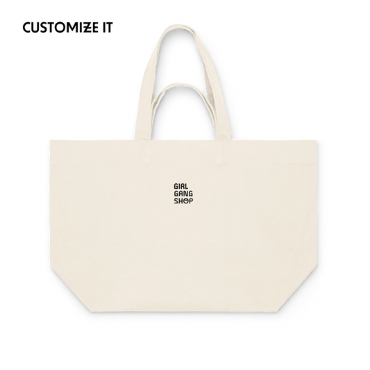 CUSTOM YOUR LOGO Embroidered Heavyweight Shopper Bag