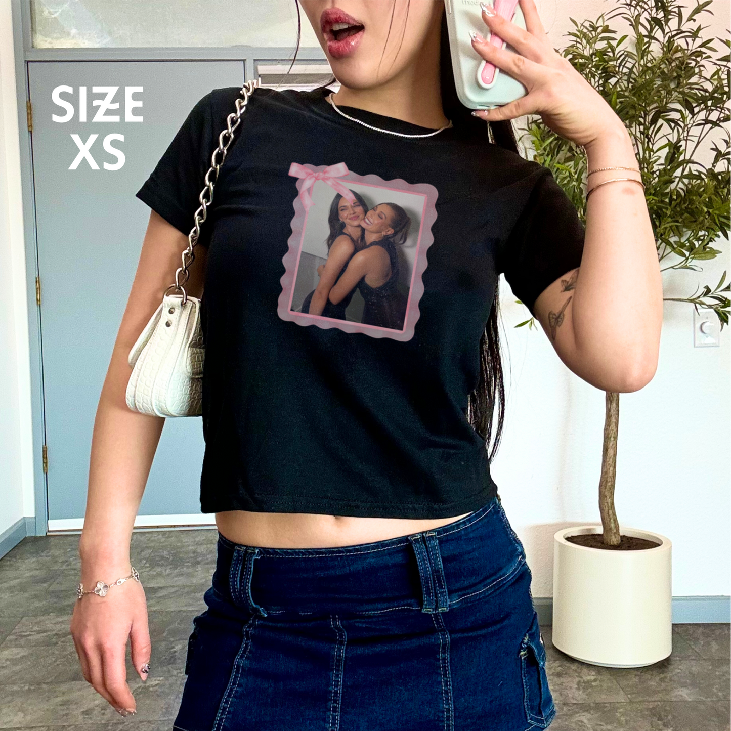 Custom BFF Photo Coquette Baby Tee