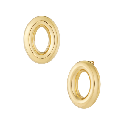 Bold Oval Stud Earrings