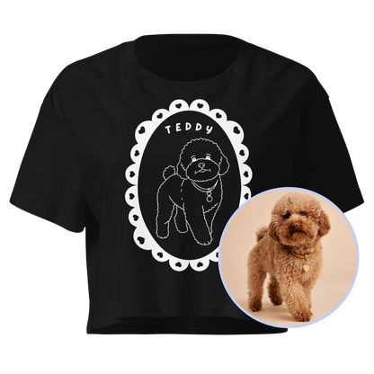CUSTOM Pet Portrait Heart Frame Crop Tee