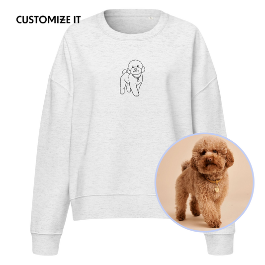 CUSTOM YOUR PET Portrait Embroidered Women’s Organic Sweatshirt