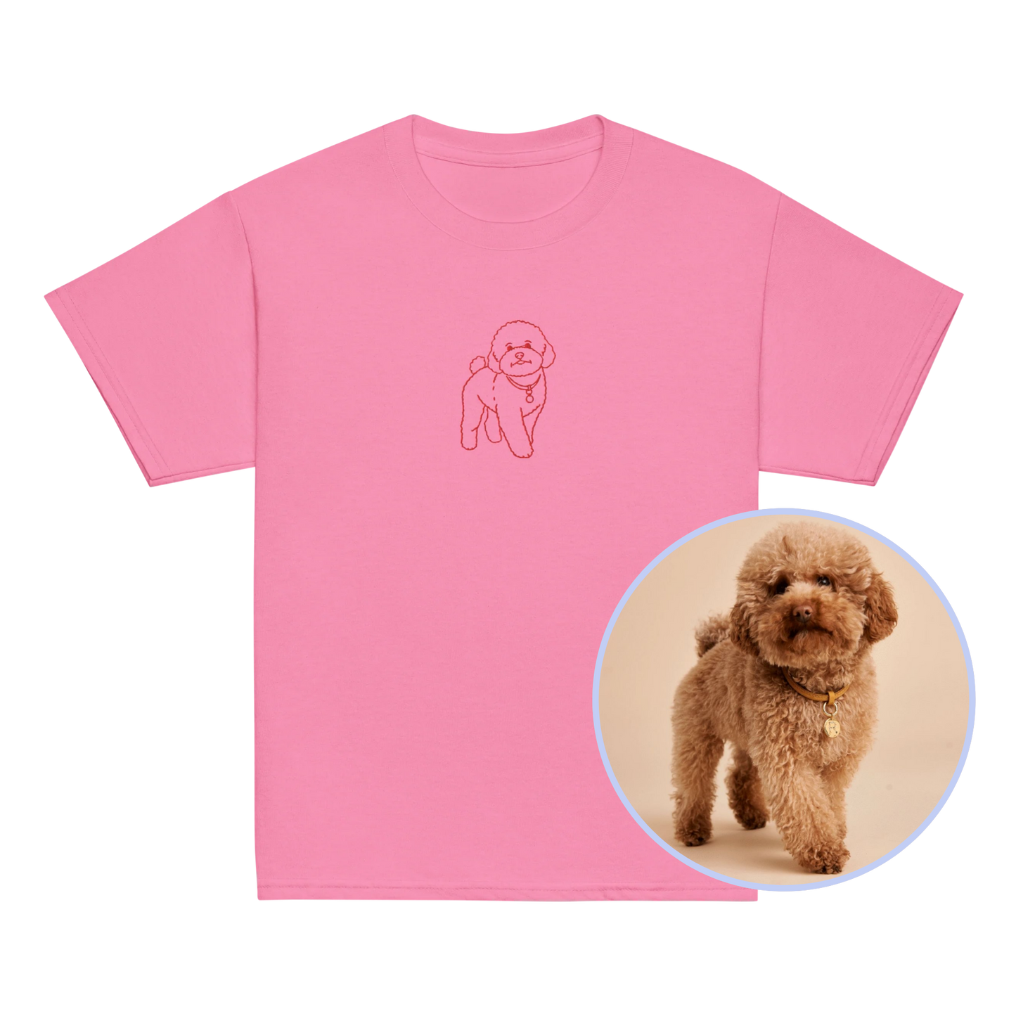 CUSTOM YOUR PET Portrait Embroidered Baby Tee