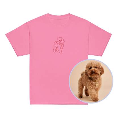 CUSTOM YOUR PET Portrait Embroidered Baby Tee